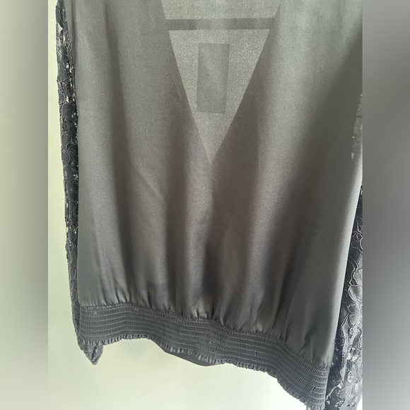 NWT INC XL Women's Lace-Sleeve Blouse - Picture 8 of 11